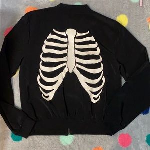 ✨DONATED✨ Skeleton Bomber Jacket